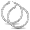 Sterling Silver Ring - 925 Sterling Silver 5mm round-tube twisted creole Hoop Earrings - by Hearts Forever Jewellers