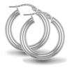 Sterling Silver Ring - 925 Sterling Silver 3mm polished creole Hoop Earrings - by Hearts Forever Jewellers