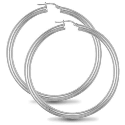 Sterling Silver Ring - 925 Sterling Silver 4mm polished creole Hoop Earrings - by Hearts Forever Jewellers