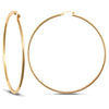 Sterling Silver Ring - 925 Sterling Silver Gold Plated 2mm polished creole Hoop Earrings - by Hearts Forever Jewellers