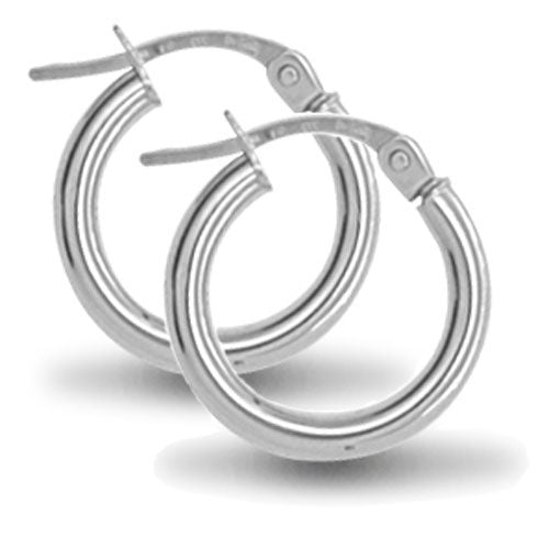 Sterling Silver Ring - 925 Sterling Silver 2mm polished creole Hoop Earrings - by Hearts Forever Jewellers