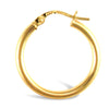 Sterling Silver Ring - 925 Sterling Silver Gold Plated 2mm polished creole Hoop Earrings - by Hearts Forever Jewellers