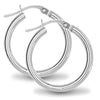 Sterling Silver Ring - 925 Sterling Silver 2mm polished creole Hoop Earrings - by Hearts Forever Jewellers