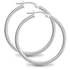 Sterling Silver Ring - 925 Sterling Silver 2mm polished creole Hoop Earrings - by Hearts Forever Jewellers