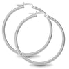 Sterling Silver Ring - 925 Sterling Silver 2mm polished creole Hoop Earrings - by Hearts Forever Jewellers