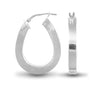 Sterling Silver Ring - ladies 925 Sterling Silver formed creole Hoop Earrings - by Hearts Forever Jewellers