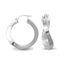 Sterling Silver Ring - ladies 925 Sterling Silver formed creole Hoop Earrings - by Hearts Forever Jewellers