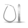 Sterling Silver Ring - 925 Silver Greek Key Hoop Earrings - by Hearts Forever Jewellers