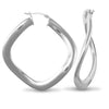 Sterling Silver Ring - 925 Silver Formed Hoop Earrings - by Hearts Forever Jewellers