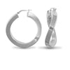 Sterling Silver Ring - ladies 925 Sterling Silver formed creole Hoop Earrings - by Hearts Forever Jewellers