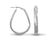 Sterling Silver Ring - ladies 925 Sterling Silver formed creole Hoop Earrings - by Hearts Forever Jewellers