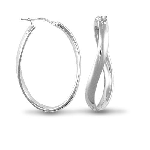 Sterling Silver Ring - 925 Silver Formed Hoop Earrings - by Hearts Forever Jewellers