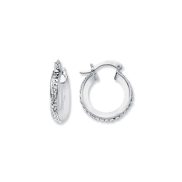Sterling Silver Ring - 925 Silver Resin Set Hoop Earrings Earrimgs - by Hearts Forever Jewellers