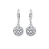 Sterling Silver Cubic Zirconia Ring - 925 Silver CZ Set Halo Cluster Drop Earrings - by Hearts Forever Jewellers
