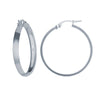 Sterling Silver Ring - 925 Sterling Silver 4mm Wedding Band Style Hoop Earrings - by Hearts Forever Jewellers