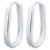 Sterling Silver Ring - 925 Silver Oval Huggie Earrings - by Hearts Forever Jewellers