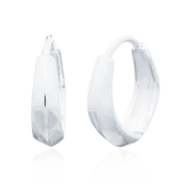 Sterling Silver Ring - 925 Silver Huggie Hoop Earrings - by Hearts Forever Jewellers