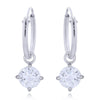 Sterling Silver Cubic Zirconia Ring - 925 Silver Hoop Earrings - CZ Set - by Hearts Forever Jewellers