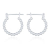 Sterling Silver Ring - 925 Silver Bead Design Hoop Earrings - by Hearts Forever Jewellers