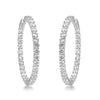 Sterling Silver Cubic Zirconia Ring - 925 Silver CZ Set Hoop Earrings 22mm - by Hearts Forever Jewellers