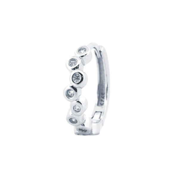 Sterling Silver Cubic Zirconia Ring - 925 Silver Rhodium Plated CZ Set Earrings - by Hearts Forever Jewellers