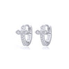 Sterling Silver Cubic Zirconia Ring - 925 Silver 14ct Gold Plated CZ Set Earrings - by Hearts Forever Jewellers