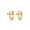 Sterling Silver Cubic Zirconia Ring - 925 Silver 14ct Gold Plated CZ Set Earrings - by Hearts Forever Jewellers