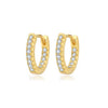 Sterling Silver Cubic Zirconia Ring - 925 Silver 14ct Gold Plated CZ Set Earrings - by Hearts Forever Jewellers