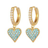 Sterling Silver Cubic Zirconia Ring - 925 Silver 14ct Gold Plated CZ Set Earrings - by Hearts Forever Jewellers