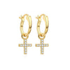 Sterling Silver Cubic Zirconia Ring - 925 Silver 14ct Gold Plated CZ Set Earrings - by Hearts Forever Jewellers