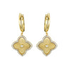 Sterling Silver Cubic Zirconia Ring - 925 Silver 14ct Gold Plated CZ Set Clover Drop Earrings - by Hearts Forever Jewellers