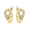 Sterling Silver Cubic Zirconia Ring - 925 Silver 14ct Gold Plated CZ Set Earrings - by Hearts Forever Jewellers