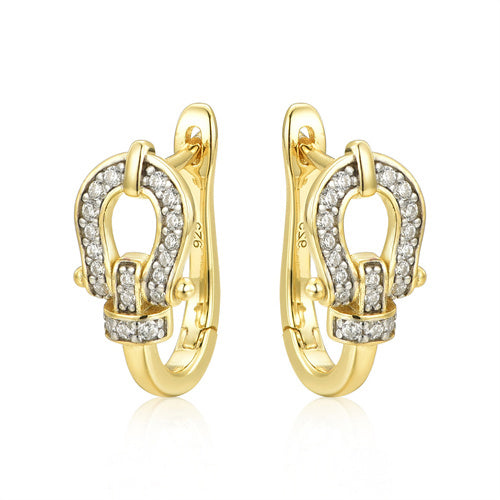 Sterling Silver Cubic Zirconia Ring - 925 Silver 14ct Gold Plated CZ Set Earrings - by Hearts Forever Jewellers