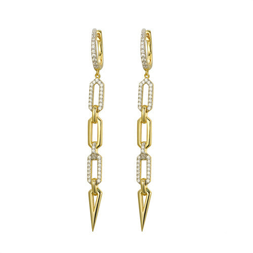 Sterling Silver Cubic Zirconia Ring - 925 Silver 14ct Gold Plated CZ Set Earrings - by Hearts Forever Jewellers
