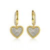 Sterling Silver Cubic Zirconia Ring - 925 Silver 14ct Gold Plated CZ Set Earrings - by Hearts Forever Jewellers