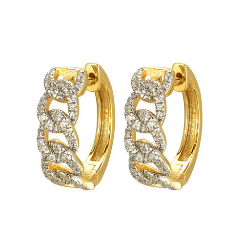 Sterling Silver Cubic Zirconia Ring - 925 Silver 14ct Gold Plated CZ Set Earrings - by Hearts Forever Jewellers