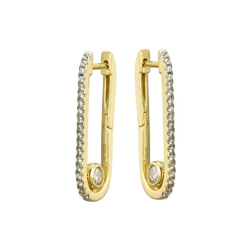 Sterling Silver Cubic Zirconia Ring - 925 Silver 14ct Gold Plated CZ Set Earrings - by Hearts Forever Jewellers