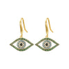 Sterling Silver Cubic Zirconia Ring - 925 Silver 14ct Gold Plated CZ SetEvil Eye Earrings - by Hearts Forever Jewellers