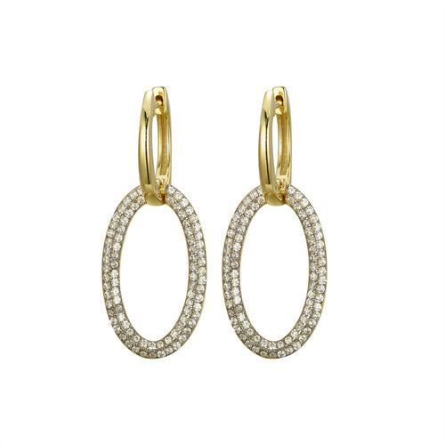 Sterling Silver Cubic Zirconia Ring - 925 Silver 14ct Gold Plated CZ Set Earrings - by Hearts Forever Jewellers