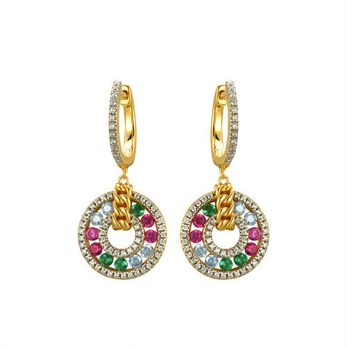 Sterling Silver Cubic Zirconia Ring - 925 Silver 14ct Gold Plated CZ Set Earrings - by Hearts Forever Jewellers