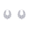 Sterling Silver Ring - 925 Sterling Silver Oval Spiked Creole Earrings - by Hearts Forever Jewellers