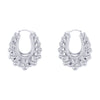 Sterling Silver Ring - 925 Sterling Silver Oval Spiked Creole Earrings - by Hearts Forever Jewellers