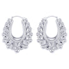 Sterling Silver Ring - 925 Sterling Silver Oval Spiked Creole Earrings - by Hearts Forever Jewellers