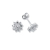 925 Silver CZ Set 10x1 Cluster Stud Earrings