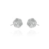 925 Silver CZ Brilliant and Baguette Cut Stud Earrings