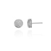 925 Silver CZ Cluster Stud Earrings