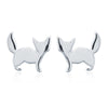 925 Silver Cat Stud Earrings