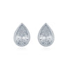 925 Silver CZ Set Tear Drop Stud Earrings