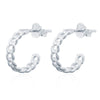 925 Silver Curb Stud Earrings