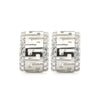 925 Silver Rhodium Plated CZ Set Stud Earrings
